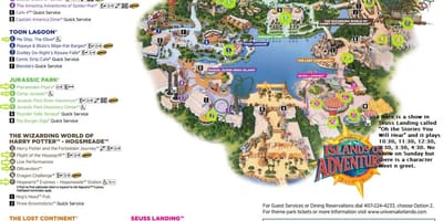 Студии Universal острова приключений карте